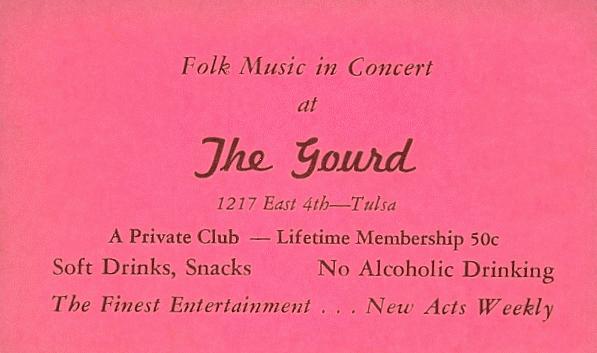 The Gourd club card, courtesy of Joel Burkhart