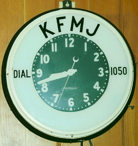 KFMJ Clock, courtesy of John K. Young