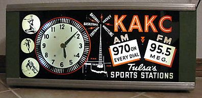 KAKC sports spinner clock on eBay