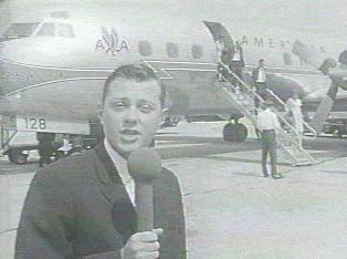 Mike Miller covering a story at the Tulsa airport