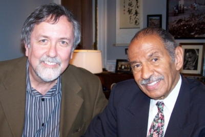 Filmmaker David Earnhardt with Rep. John Conyers